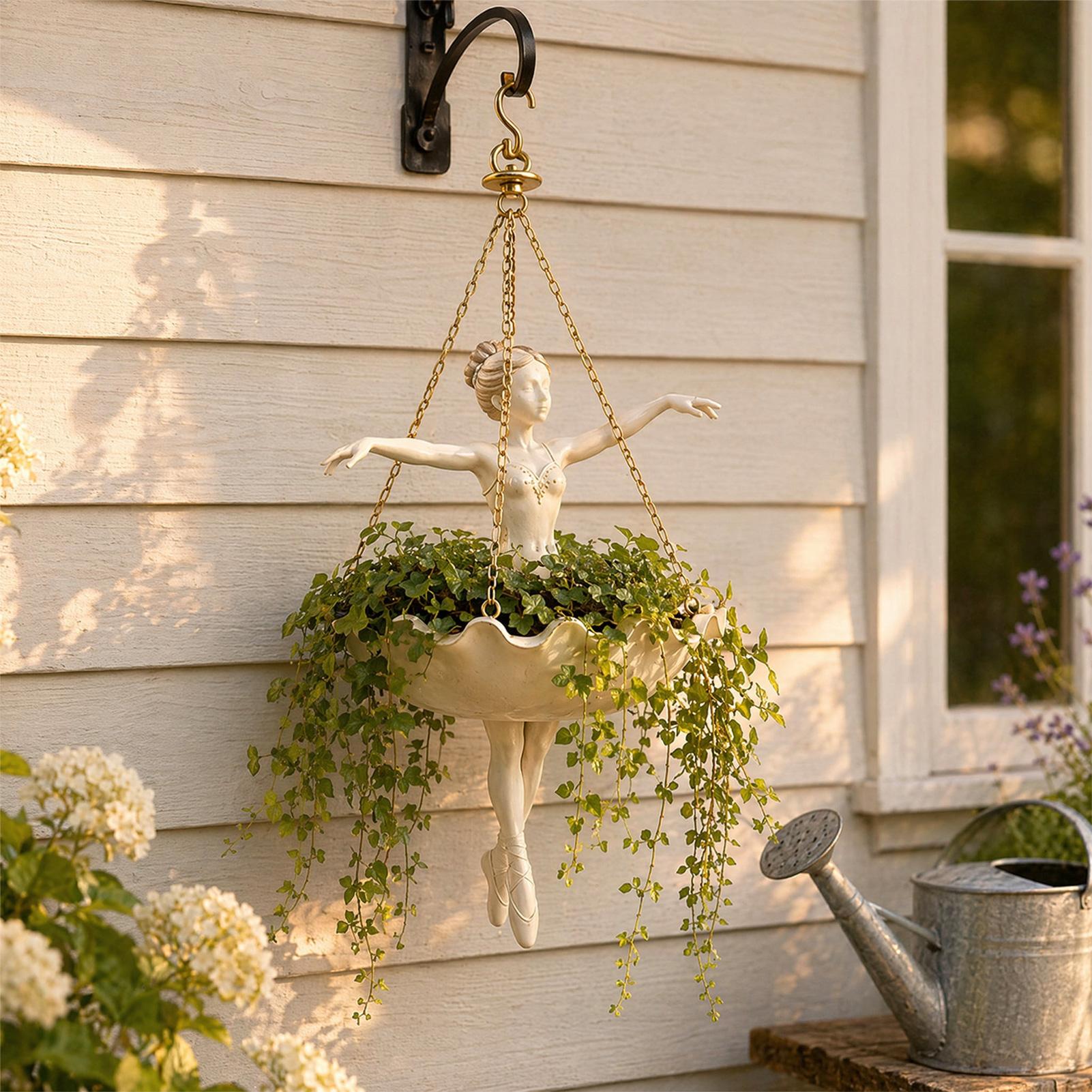 Badminton Live - Flower Pot Resin Ballerina Figure Hangable