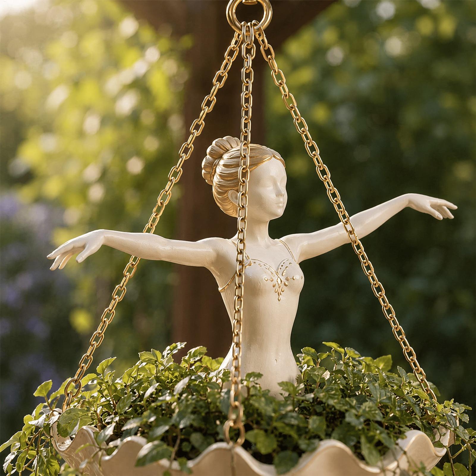 Badminton Live - Flower Pot Resin Ballerina Figure Hangable