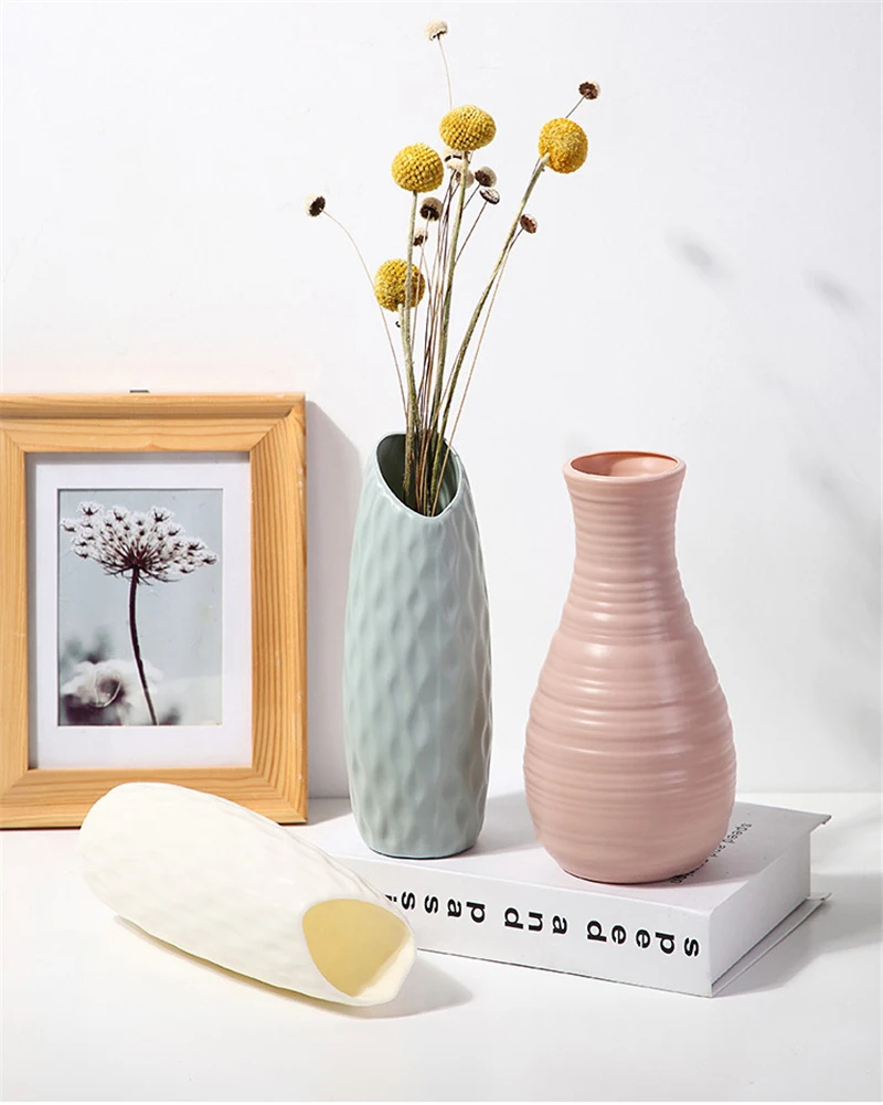 1pc Nordic Plastic Vase Simple - Badminton Live recension och pris