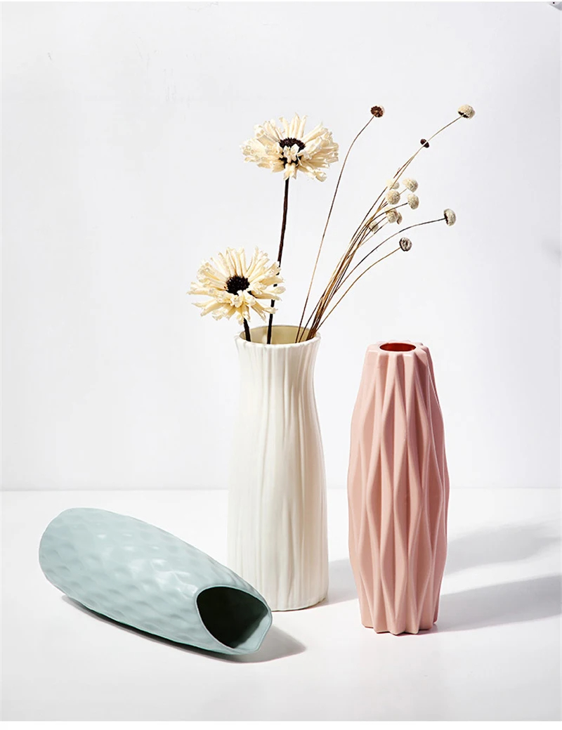 1pc Nordic Plastic Vase Simple - Badminton Live recension och pris