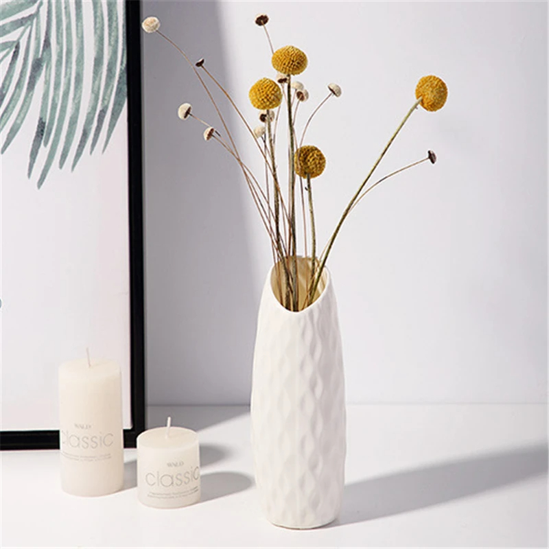1pc Nordic Plastic Vase Simple - Badminton Live recension och pris