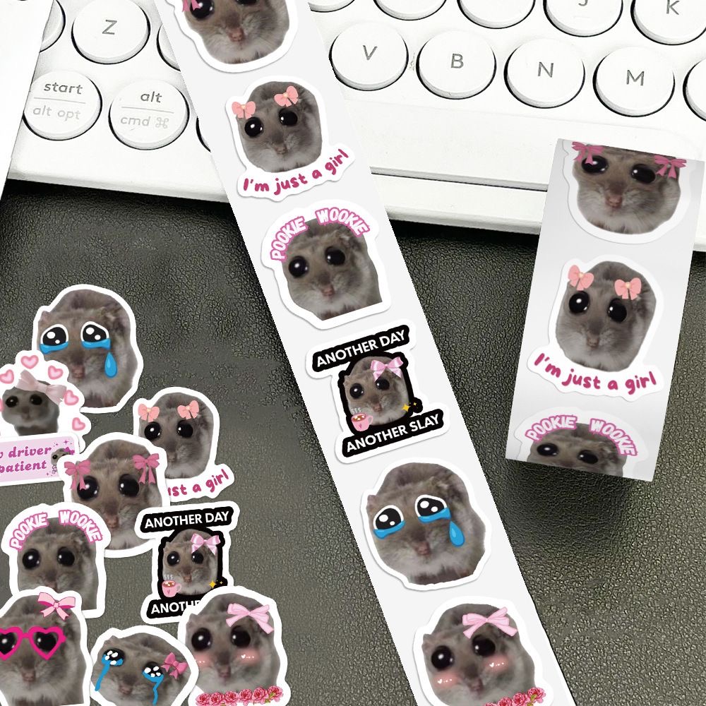 100-500pcs Ins Sad Hamster Car - Badminton Meme recension och pris