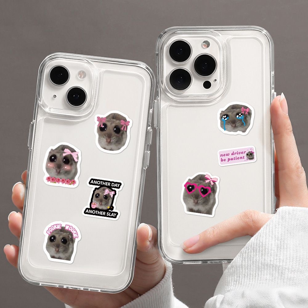 100-500pcs Ins Sad Hamster Car - Badminton Meme recension och pris