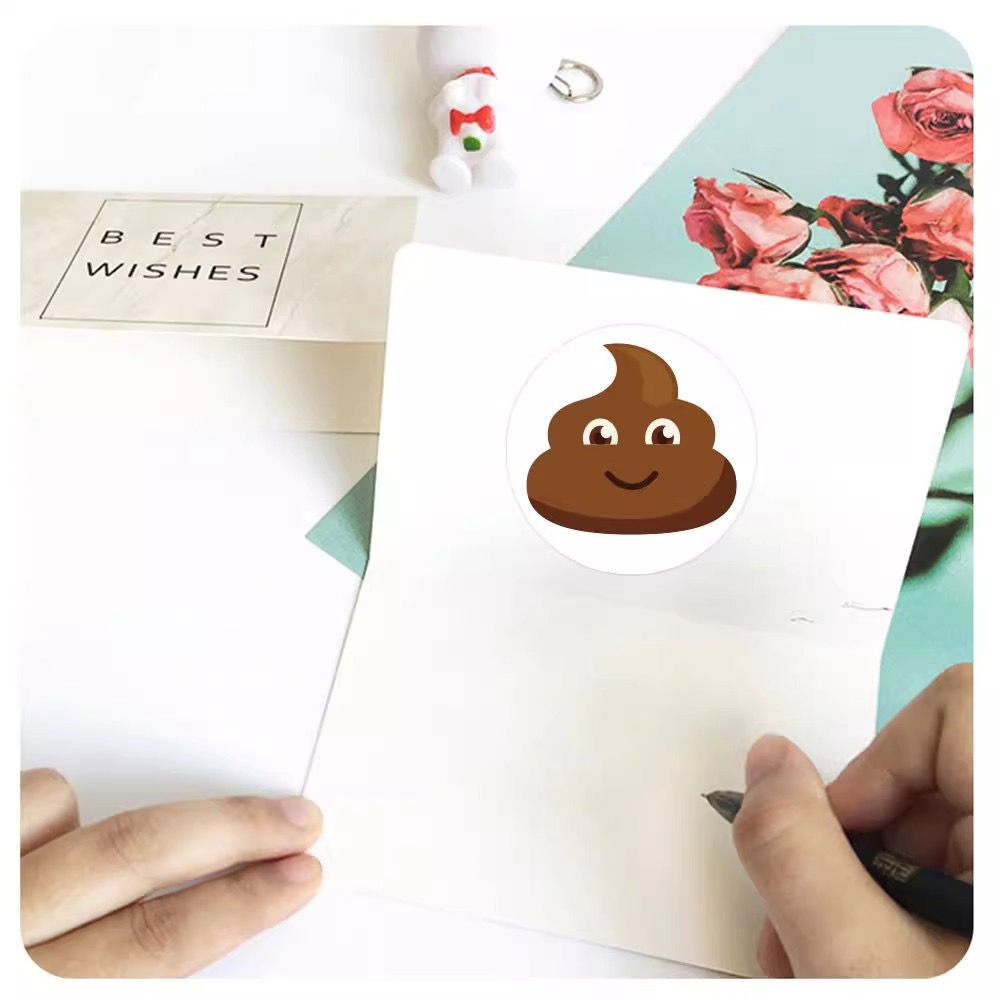 100-500pcs Funny Poop Cartoon  - Badminton Meme recension och pris