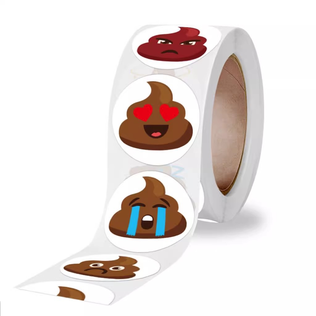 100-500pcs Funny Poop Cartoon  - Badminton Meme recension och pris