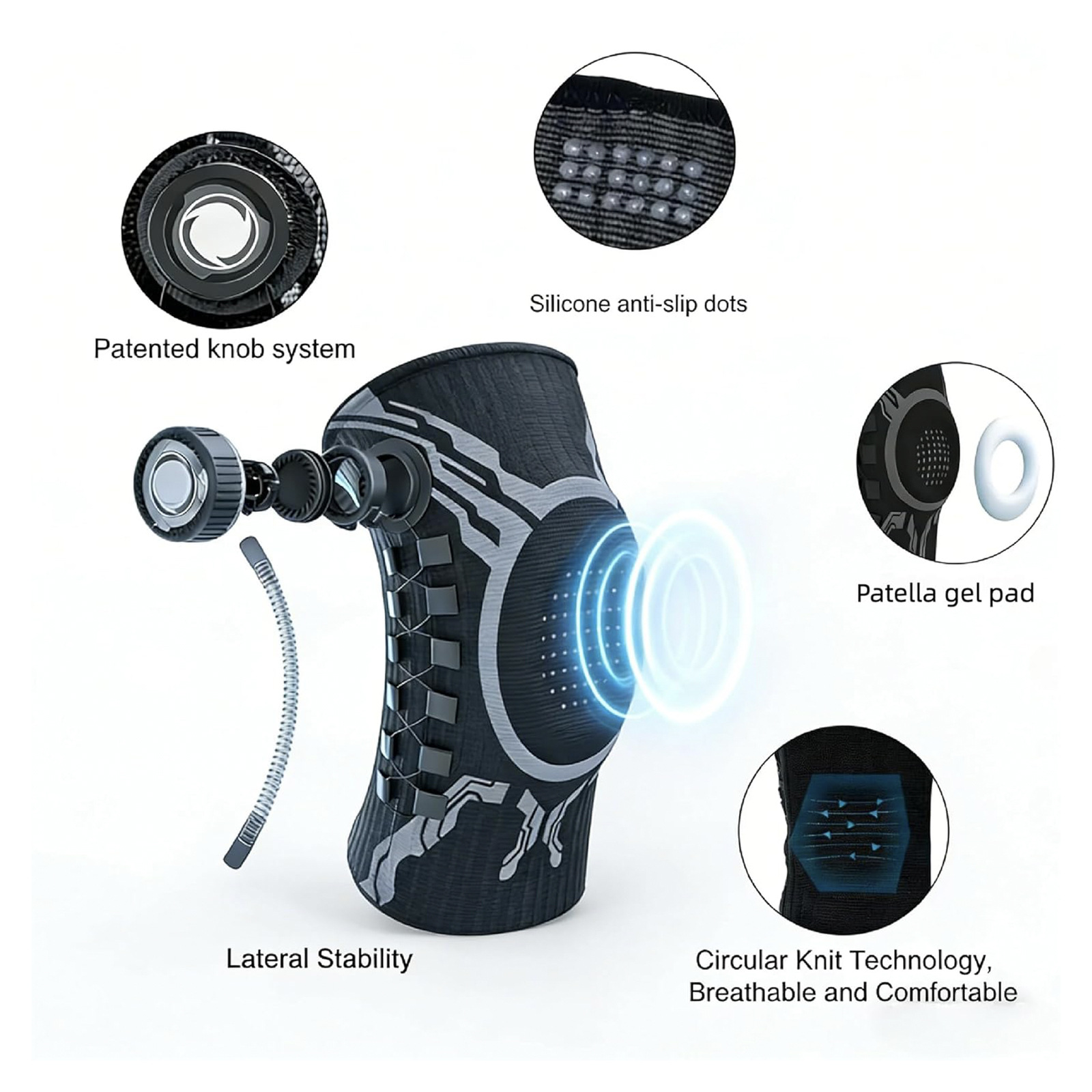 Sports Knee Pads Adjustable Kn - Knee Brace Badminton recension och pris